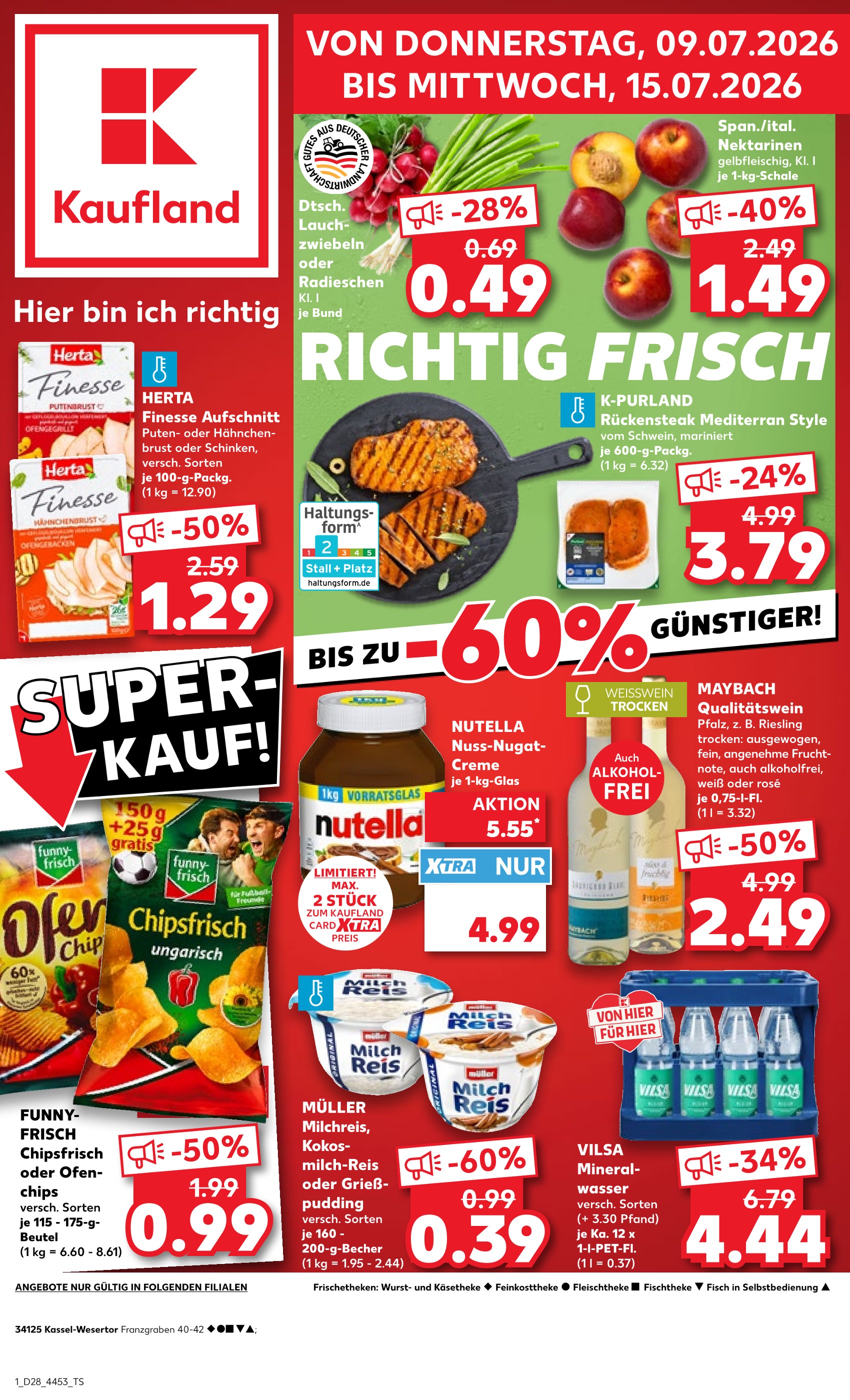Kaufland Prospekt für Calden: Hier bin ich richtig, 52 Seiten, 09.07.2026 - 15.07.2026